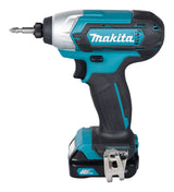 Makita Akku-Schlagschrauber – 110 Nm Drehmoment, kompakt, LED & 1/4" Schnellbefestigung - TD110DSMJ