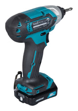 Makita Akku-Schlagschrauber – 110 Nm Drehmoment, kompakt, LED & 1/4" Schnellbefestigung - TD110DSMJ