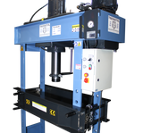 Tigermetal Hydraulische Werkstattpresse 100 Tonnen Automatik – Serienleistung mit Fußsteuerung und Endanschlägen - TMWH100A