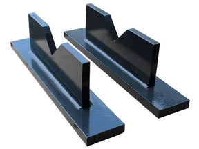 Heavy-duty steel welding table stops and positioning blocks for precise metalworking and fabrication, professional workshop accessories available at Tools.de