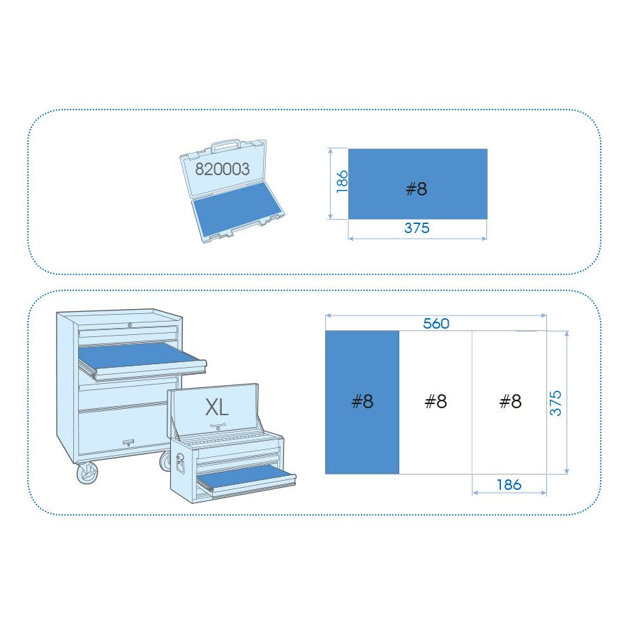 KING TONY Profi-Werkzeuge - 1/4" 6-Kant Steckschlüssel-Set, mit Zubehör - 50 tlg. 2550MRE