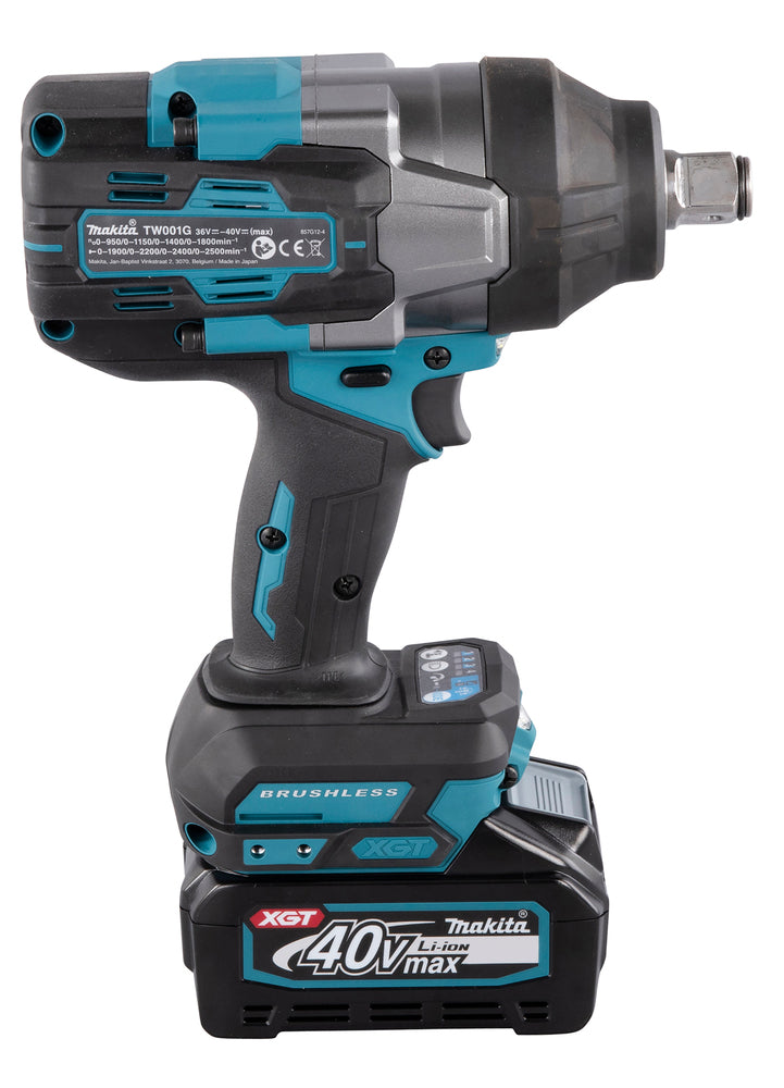 Makita Akku-Schlagschrauber 40V max – Set mit 2x 4,0 Ah Akkus, Schnellladegerät & Transportkoffer - TW001GM201