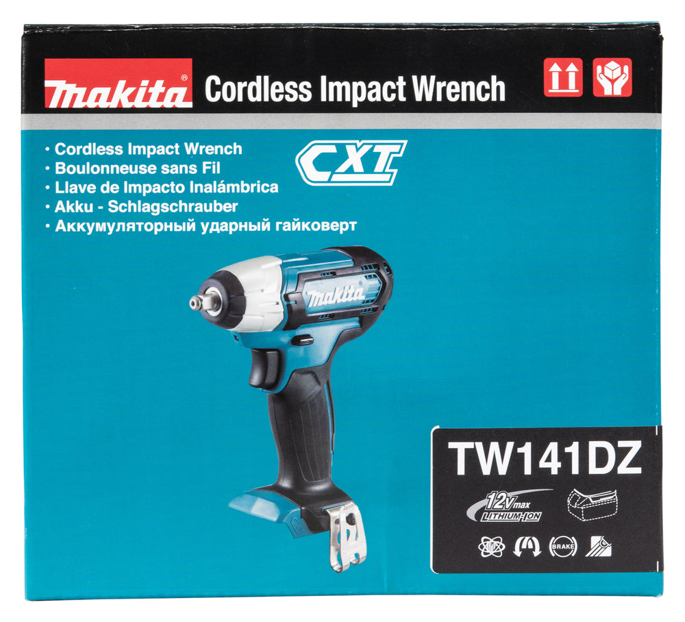 Makita Akku-Schlagschrauber 12V max – kompakt, 145 Nm, 1/2" Aufnahme & LED - TW141DZ