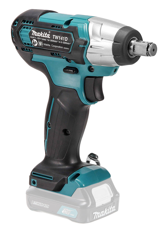 Makita Akku-Schlagschrauber 12V max – kompakt, 145 Nm, 1/2" Aufnahme & LED - TW141DZ