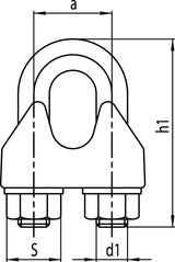 Kleinsorge Sicherheitsdrahtseilklemme DIN 1142-EN 13411-5 M5, verzinkt – 100 Stück