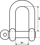 Kleinsorge Schäkel 5mm Bügel/Bolzen, gerade Form, Tragkraft 80kg, VE 50 Stück