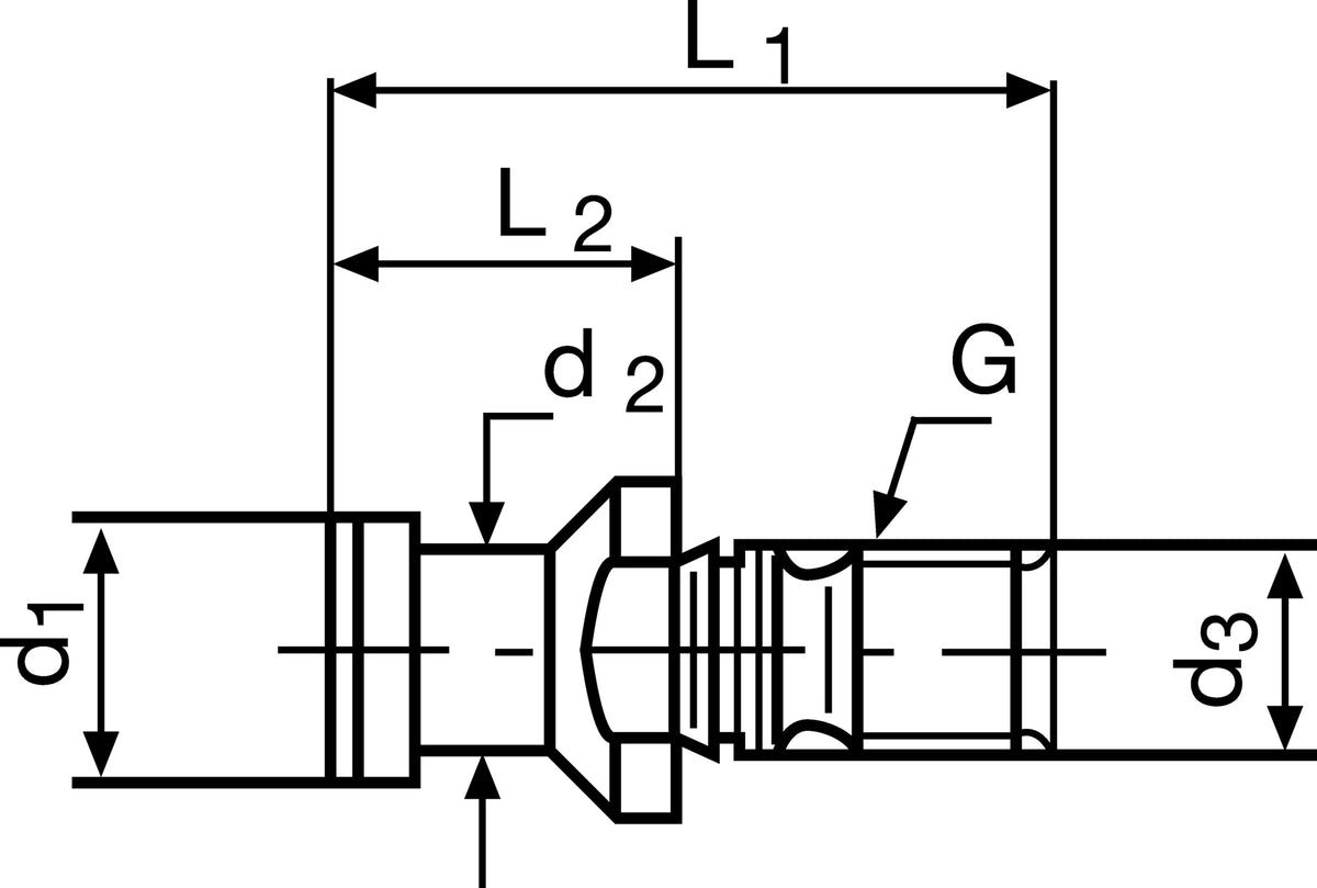 TECWERK Anzugsbolzen ISO 7388-3AF SK40 ohne Bohrung – abgedichtet mit O-Ring