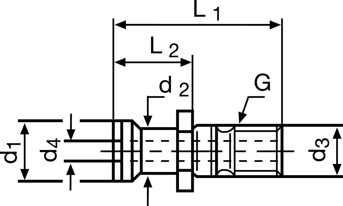 TECWERK Anzugsbolzen ISO 7388/IIB SK40 mit Bohrung – Präzise Spannmittel