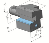 TECWERK Axialwerkzeughalter C4 DIN 69880 VDI30 links Überkopf – Präzision für CNC-Drehmaschinen