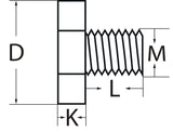 TECWERK Fräseranzugsschraube M8 für Spann-Ø 16 mm – DIN 6367, ohne Kühlmittelzufuhr