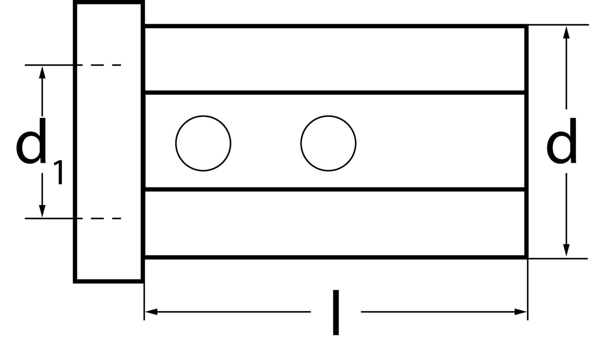 TECWERK Reduzierbuchse Form 1 – Bohrdurchmesser 6 mm, Außendurchmesser 25 mm, Einspannlänge 46 mm