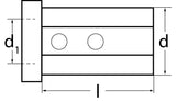 TECWERK Reduzierbuchse Form 1 – Bohrdurchmesser 6 mm, Außendurchmesser 25 mm, Einspannlänge 46 mm