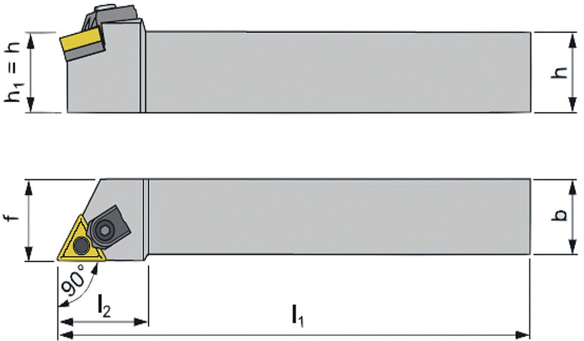 TECWERK Klemmdrehhalter MTJNR2020K16 rechts – vibrationsarm für Außendrehen