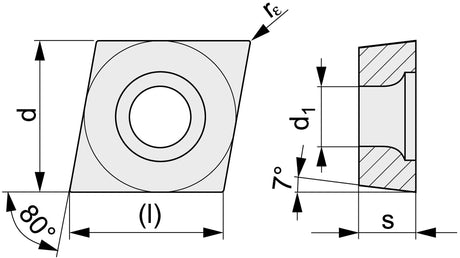 TECWERK Wendeschneidplatte CCMT060202-M PMK10 – 10 Stk. für mittlere Bearbeitung