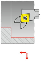 TECWERK Bohrstange E16R-SCLCR 09 VHM mit Innenkühlung für Innenbearbeitung