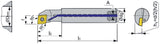 TECWERK Bohrstange A0608H-SCLCR 06 mit Innenkühlung, rechts, vernickelt
