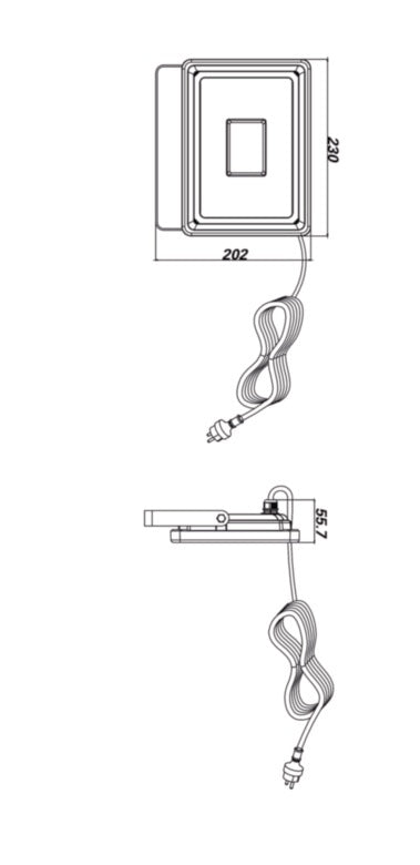 TECWERK LED-Strahler 30 W 2200 lm IP65 mit 2 m H05RN-F Kabel