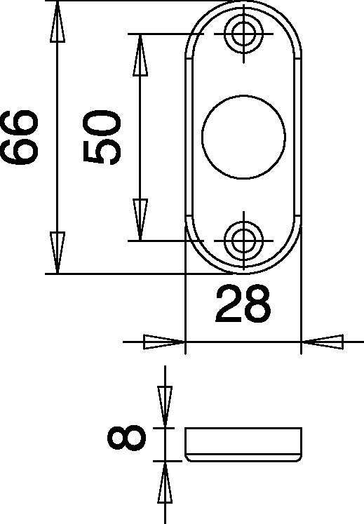HOPPE Rosettengarnitur Lecce 1405/42KV/42KVS Alu F49/F9-2 rund OB DIN L/R