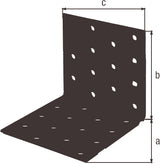 GAH Lochplattenwinkel ETA-08/0165 80x80x2,5 mm Stahl verzinkt schwarz kunststoffbeschichtet 25 Stück