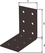 GAH Lochplattenwinkel ETA-08/0165 80x80x2,5 mm Stahl verzinkt schwarz kunststoffbeschichtet 25 Stück