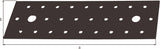GAH Lochplatte 200 x 60 x 2 mm Stahl roh, verzinkt, schwarz kunststoffbeschichtet – 25 Stück