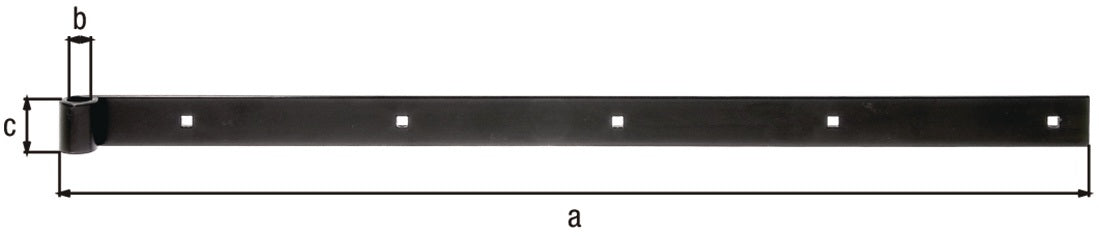 GAH Ladenband 800 mm Stahl schwarz kunststoffbeschichtet gerade – 6 Stück