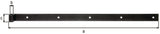 GAH Ladenband 800 mm Stahl schwarz kunststoffbeschichtet gerade – 6 Stück