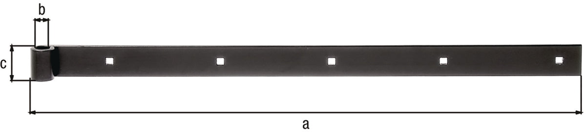 GAH Ladenband 800 mm Stahl schwarz kunststoffbeschichtet gerade – 6 Stück