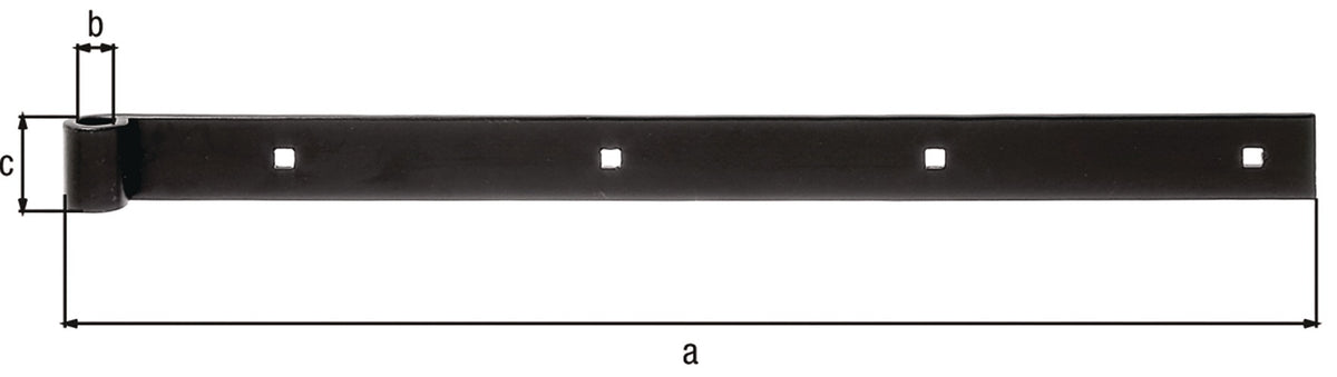 GAH Ladenband 800 mm Stahl schwarz kunststoffbeschichtet gerade – 6 Stück