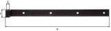 GAH Ladenband 800 mm Stahl schwarz kunststoffbeschichtet gerade – 6 Stück