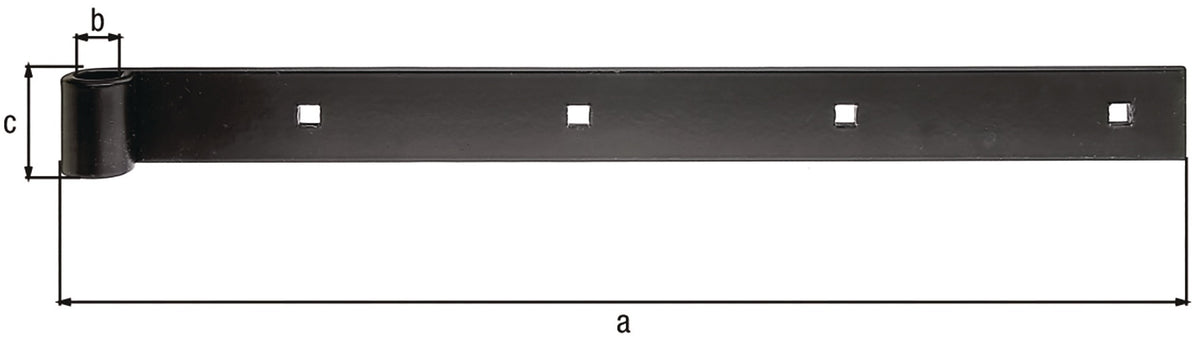 GAH Ladenband 800 mm Stahl schwarz kunststoffbeschichtet gerade – 6 Stück