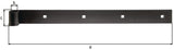 GAH Ladenband 800 mm Stahl schwarz kunststoffbeschichtet gerade – 6 Stück