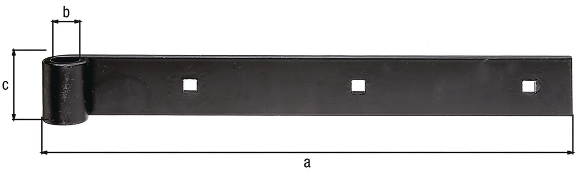 GAH Ladenband 800 mm Stahl schwarz kunststoffbeschichtet gerade – 6 Stück