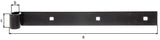 GAH Ladenband 800 mm Stahl schwarz kunststoffbeschichtet gerade – 6 Stück