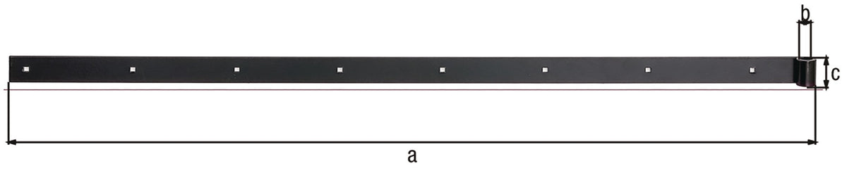 GAH Ladenband 800 mm Stahl schwarz kunststoffbeschichtet gerade – 6 Stück