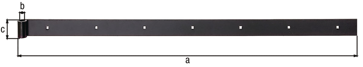GAH Ladenband 800 mm Stahl schwarz kunststoffbeschichtet gerade – 6 Stück