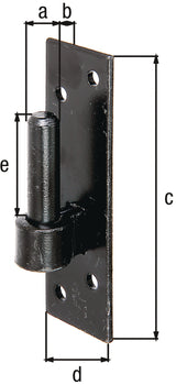 GAH Kloben zum Schrauben 16x13 mm kataphoretischer schwarzer Tauchlack