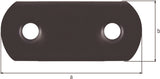 GAH Flachverbinder 37 mm Stahl schwarz kunststoffbeschichtet 100 Stück