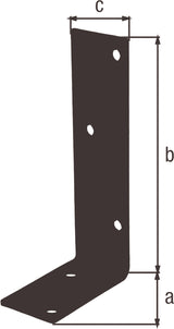 GAH Balkenwinkel L140x75mm ungleichschenklig Stahl verzinkt schwarz