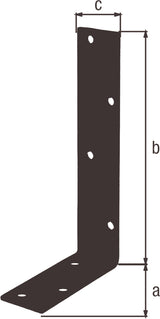 GAH Balkenwinkel L140x75mm ungleichschenklig Stahl verzinkt schwarz