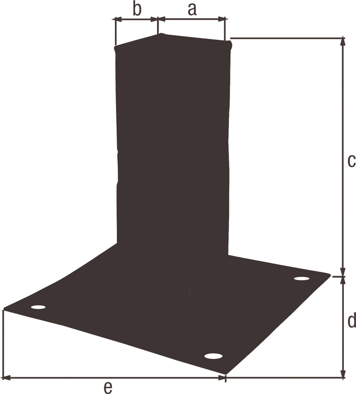GAH Aufschraubhülse für Vierkantpfosten 71x71 mm – 6 Stück, 975 g