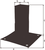 GAH Aufschraubhülse für Vierkantpfosten 71x71 mm – 6 Stück, 975 g