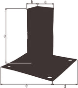 GAH Aufschraubhülse für Vierkantpfosten 71x71 mm – 6 Stück, 975 g