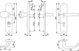HOPPE Schutzgarnitur San Francisco 86G/3332ZA/3310/1301 Alu F1 für Abschlusstüren