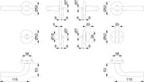 HOPPE Rosettengarnitur Maribor 1766/17KV/17KVS Aluminium F1 rund OB DIN L/R