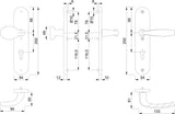 HOPPE Schutzgarnitur NY 76G/3331/3410/1810H Alu.F1 92mm 66-76mm Wechselgarnitur