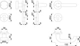HOPPE Rosettengarnitur Paris 138L Aluminium U-Form DIN links/rechts