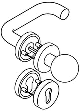 HEWI Wechselgarnitur 111R03.233 U-Form PZ DIN L/R Rosette Rubinrot
