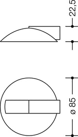 HEWI Bodentürpuffer 625 90 Ø 85 mm tiefschwarz – gefedert, diebstahlgeschützt, Dübelmontage