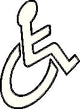 HEWI Symbol Barrierefrei 710XA.150.3 aus Edelstahl, selbstklebend, 150 x 135 mm, matt